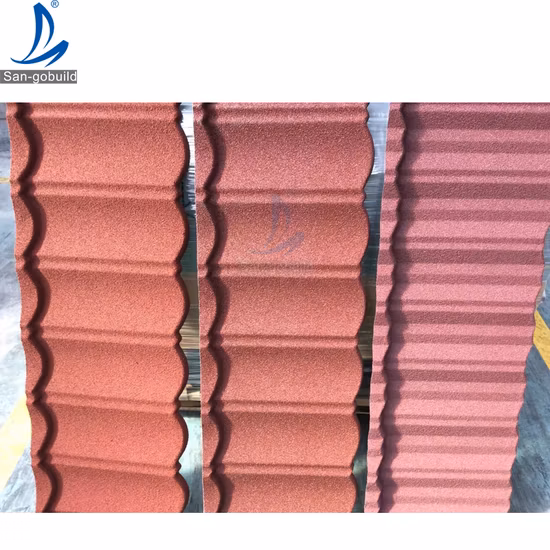 Oman Colored Sand Coated Zinc Aluminium Euro Tiles Roof Material Popular Roofing in Middle East