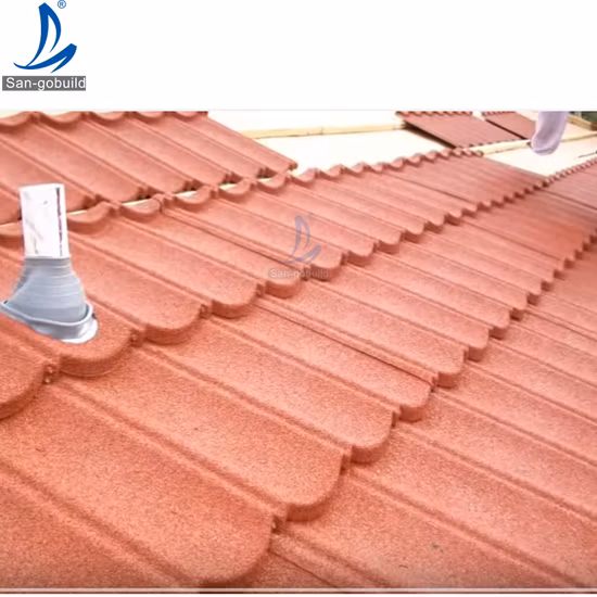 Oman Colored Sand Coated Zinc Aluminium Euro Tiles Roof Material Popular Roofing in Middle East