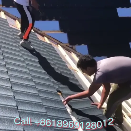 Oman Colored Sand Coated Zinc Aluminium Euro Tiles Roof Material Popular Roofing in Middle East